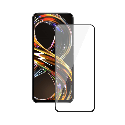Защитное стекло Deppa для realme 8i 2.5D Full Glue (черная рамка)