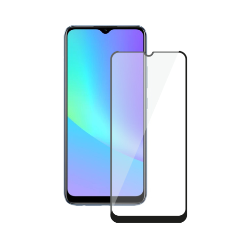 Защитное стекло Deppa для realme C25 2.5D Full Glue (черная рамка)