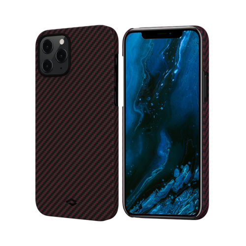 Чехол-крышка Pitaka MagEZ Case для iPhone 12/12 Pro, кевлар, черно-красный