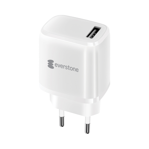 Зарядное устройство сетевое Everstone EV-AC-USBA10 USB 2A, белый