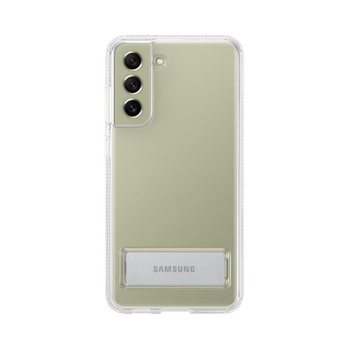 Чехол-крышка Samsung EF-JG990CTEGRU для Galaxy S21 FE с подставкой, прозрачный
