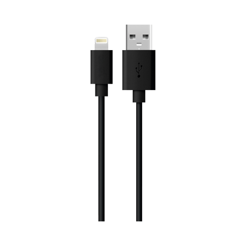 Кабель Everstone Lightning EV-CAB-LGHT-1-RND-Black 1м, черный