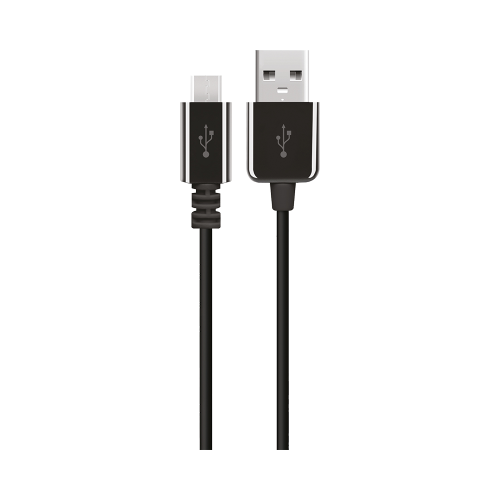 Кабель Everstone micro-USB 1м EV-CAB-MICUSB-1-RND-Black, черный