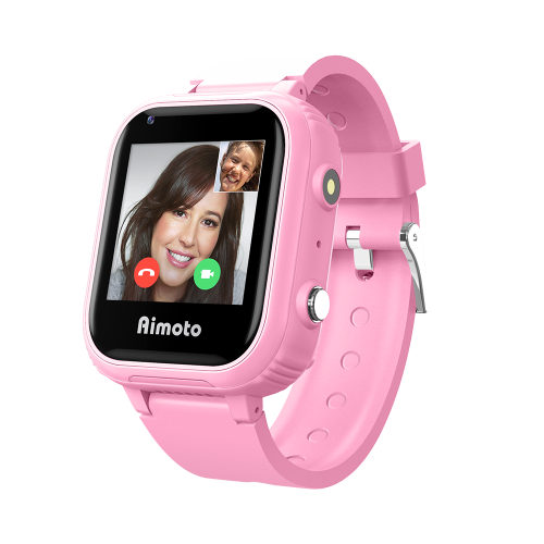 Часы-телефон Кнопка жизни детские Aimoto Pro V.2 4G, розовые