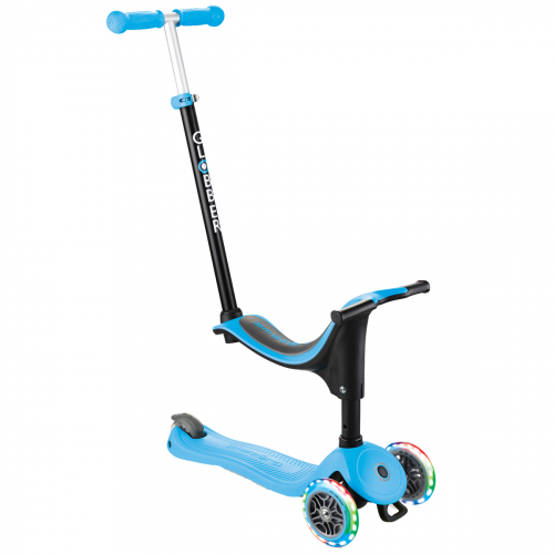 Самокат Globber GO UP SPORTY PLUS LIGHTS, голубой 642-101