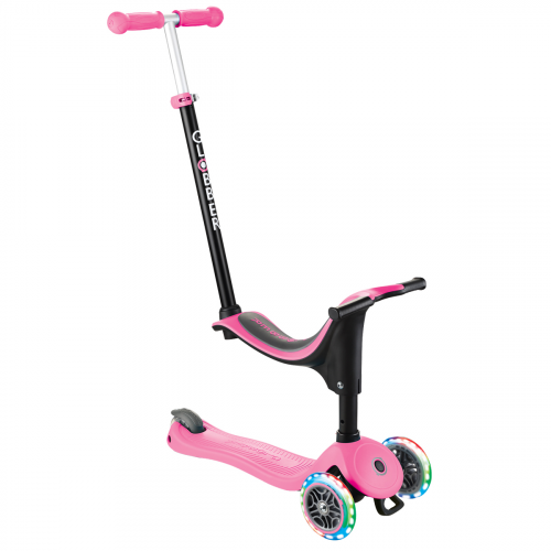 Самокат Globber GO UP SPORTY PLUS LIGHTS розовый 642-110