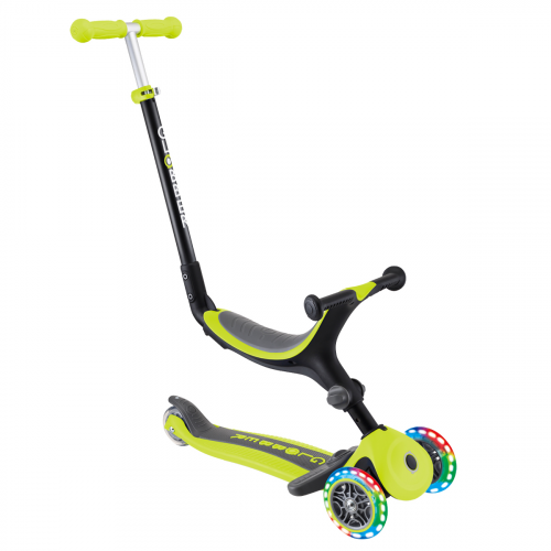 Самокат Globber Go Up Foldable Lights, зеленый 643-106