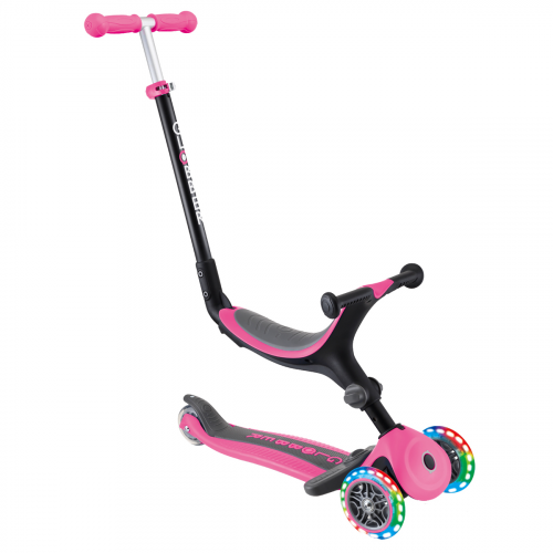 Самокат Globber Go Up Foldable Lights, розовый 643-110