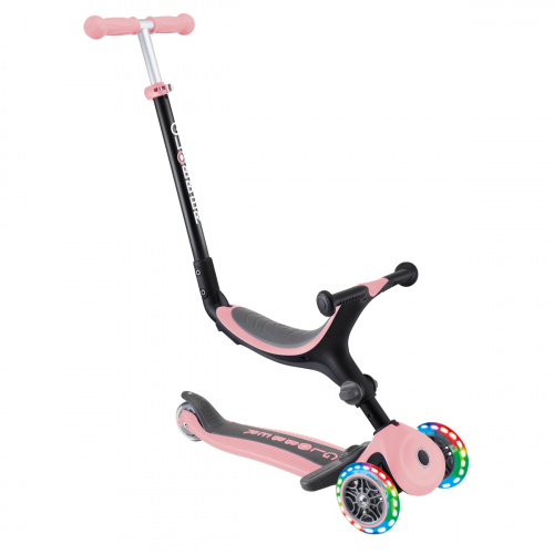 Самокат Globber Go Up Foldable Lights, пастельно-розовый 643-210