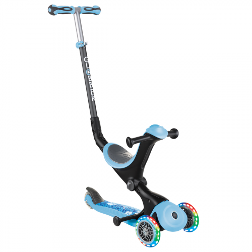 Самокат каталка Globber GO UP DELUXE FANTASY LIGHTS, Голубой 647-201