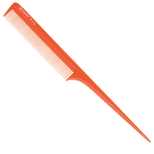 Расческа Dewal Beauty с пластиковым хвостиком, оранжевая, 20,5 см