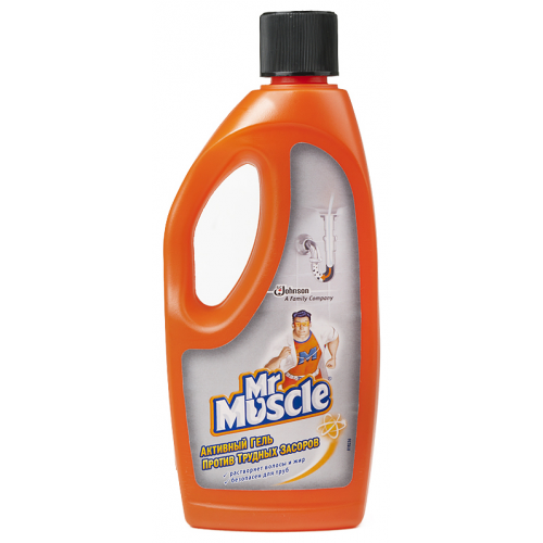 Средство для очистки труб и сливов Mr.Muscle активный гель 500 мл