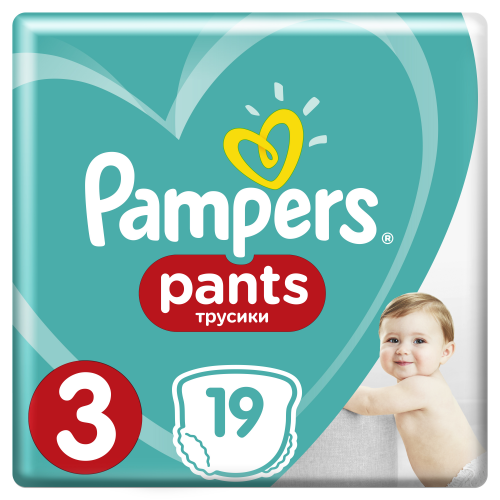 Подгузники-трусики PAMPERS Pants для мальчиков и девочек Midi (6-11кг) 19 шт