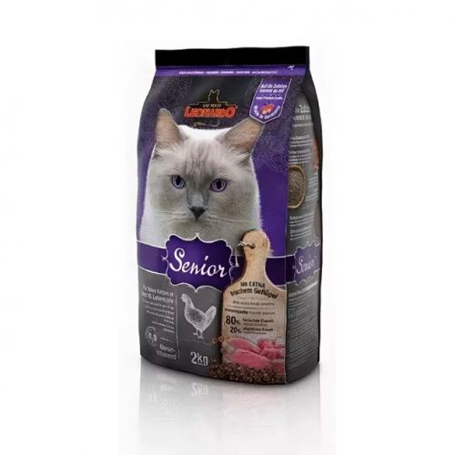 Сухой корм для кошек Leonardo Senior, для пожилых, курица, 2кг