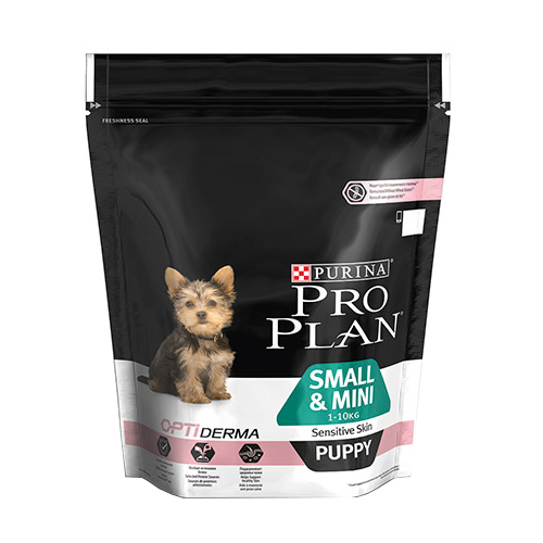 Сухой корм для щенков PRO PLAN OptiDerma Small&Mini Puppy, для мелких пород, лосось, 0,7кг