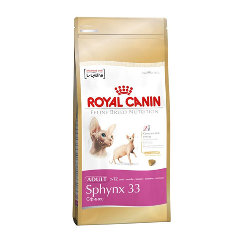 Сухой корм для кошек ROYAL CANIN Sphynx Adult, сфинкс, домашняя птица, мясо, 2кг