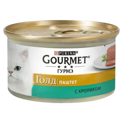 Консервы для кошек Gourmet Gold, кролик, 85г