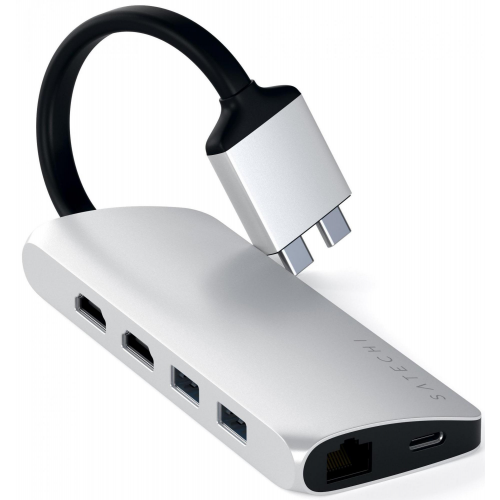 Адаптер Satechi Type-C Dual Multimedia Adapter ST-TCDMMAS (Silver)