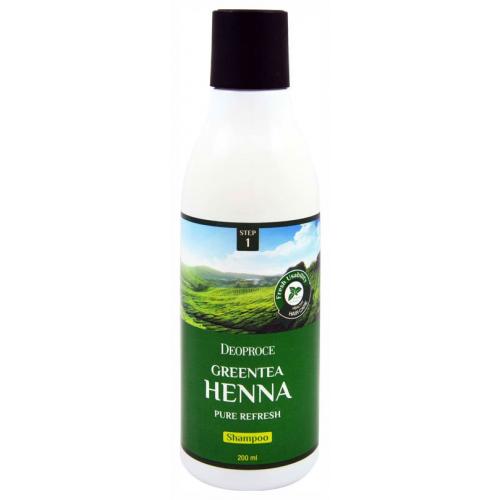 Шампунь Deoproce Green Tea Henna Pure Refresh 200 мл