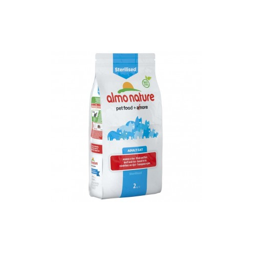 Сухой корм для кошек Almo Nature Adult Sterilised для стерилизованных, говядина рис, 0,4кг
