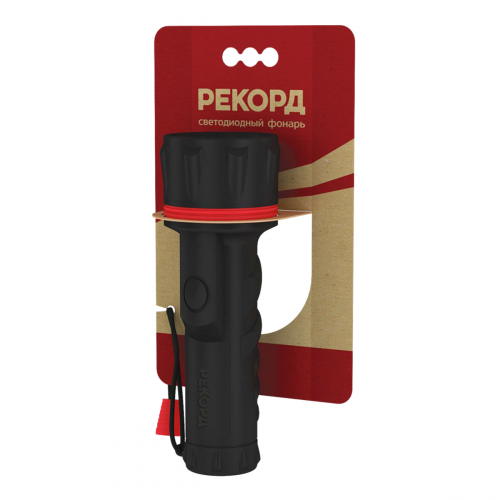 Туристический фонарь Рекорд MM-0207 черный, 1 режим