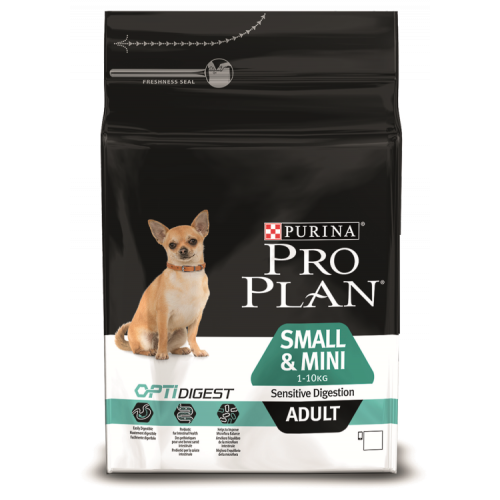 Сухой корм для собак PRO PLAN OptiDigest Small&Mini Adult, для мелких пород, ягненок, 3кг