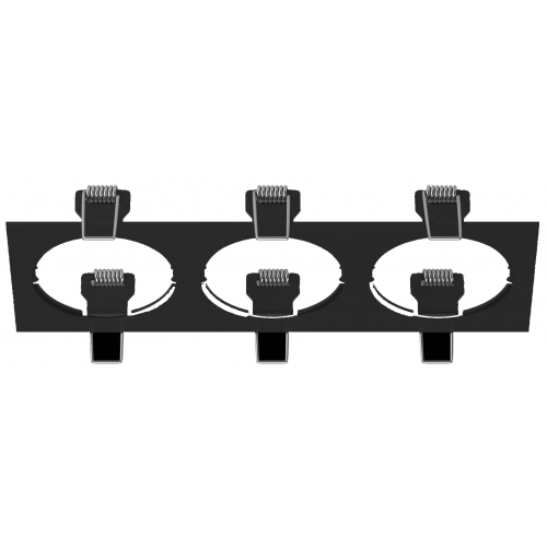 Рамка Lightstar для встраиваемых светильников Intero 16 Triple Quadro 217537 Черный