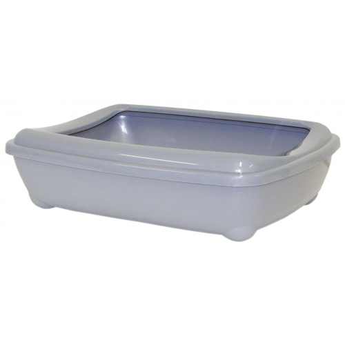 Лоток для кошек MODERNA Arist-o-tray с высоким бортом, светло-серый, 42 х 31 х 13 см