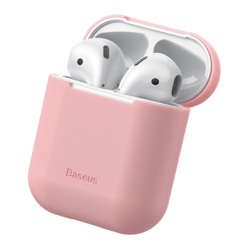 Чехол Baseus Ultrathin Series Silica Gel Protector для Apple AirPods 1,2 Pink