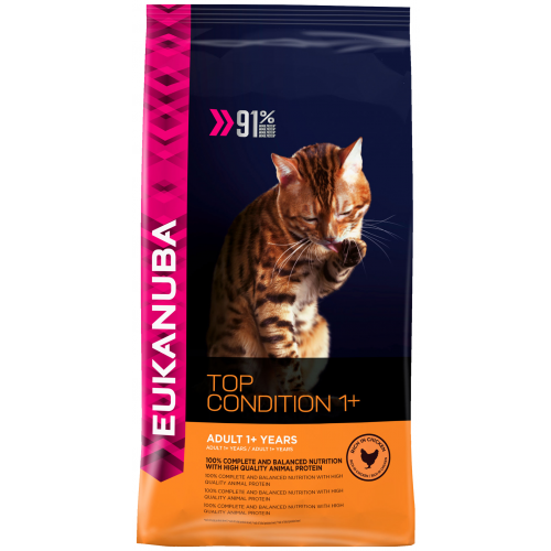 Сухой корм для кошек Eukanuba Top Condition, домашняя птица, 10кг