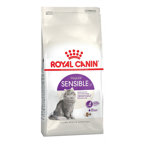 Сухой корм для кошек ROYAL CANIN Sensible 33, при чувствительном пищеварении, 15кг