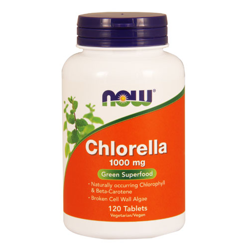 NOW Chlorella 1000 мг (120 таблеток) - хлорелла в таблетках