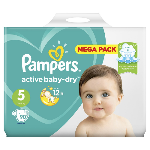 Подгузники Pampers Active Baby-Dry Junior 11-16 кг 90 шт