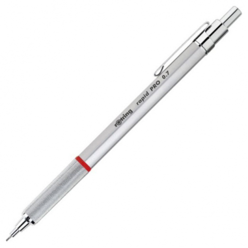 Карандаш механический "Rotring Rapid PRO", 0,7 мм, серебристый корпус