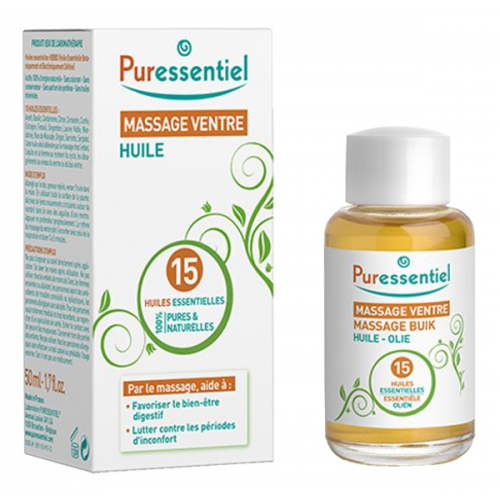 Комплекс масел Puressentiel для массажа живота, 15 эфирных масел, 50 мл