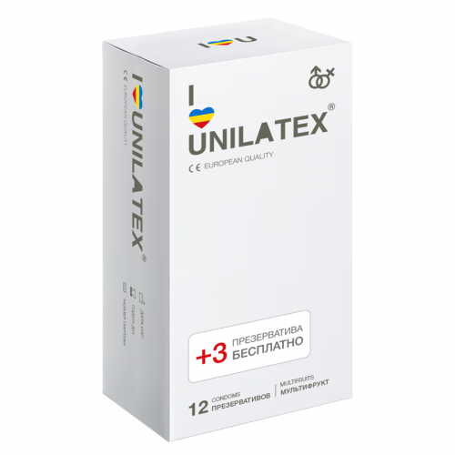 Презервативы Unilatex Multifruit 12+3 шт