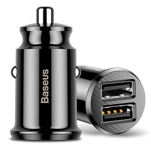 Автомобильное зарядное устройство Baseus Grain Car Charger черный (CCALL-ML01)