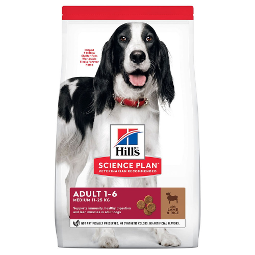 Сухой корм для собак Hill's Science Plan Adult Medium, ягненок и рис, 2,5кг