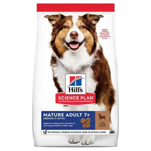 Сухой корм для собак Hill's Science Plan Mature Adult 7+ Medium, ягненок и рис, 2,5кг