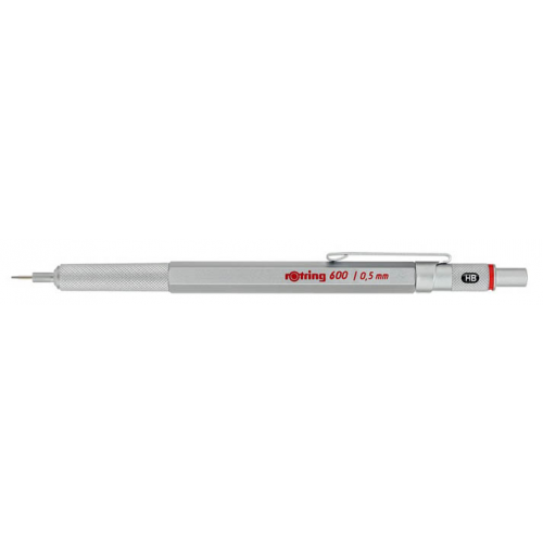 Карандаш механический "Rotring 600", 0,5 мм, серебристый корпус