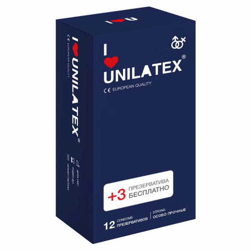 Презервативы Unilatex Extra Strong 12+3 шт