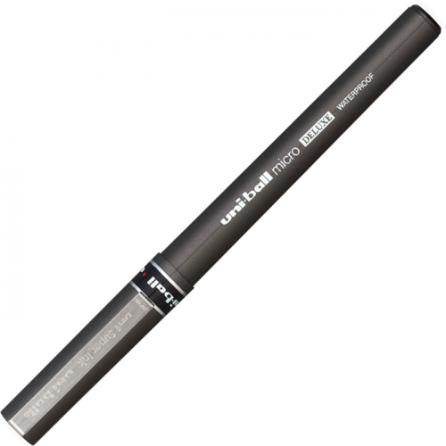 Ручка роллер Uni-Ball micro DELUXE UB-155. Линия письма: 0,2 мм. Цвет чернил: синий