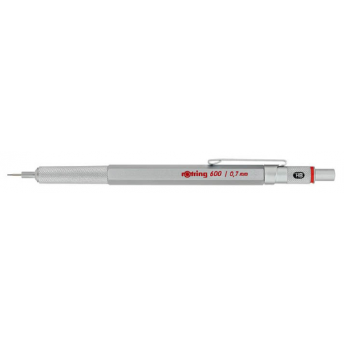 Карандаш механический "Rotring 600", 0,7 мм, серебристый корпус