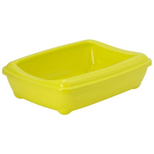 Лоток для кошек MODERNA Arist-o-tray с высоким бортом, лимонный, 50 х 38 х 14 см