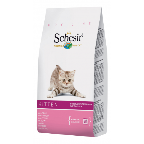 Сухой корм для котят Schesir Dry Line Kitten, курица, 1,5кг