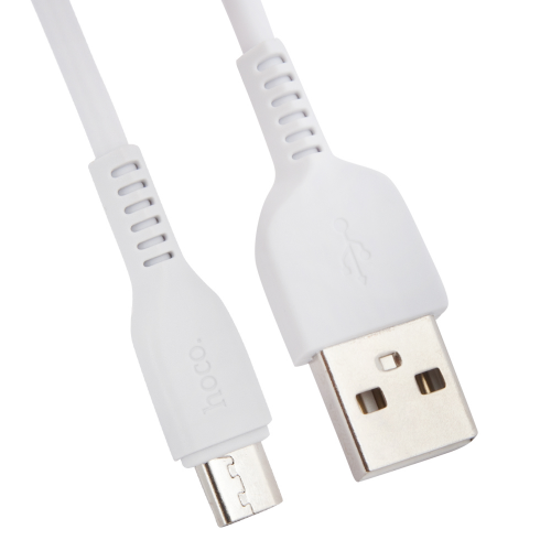Кабель Hoco x13 microUSB 1м White