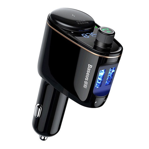 Автомобильное ЗУ с FM-трансмиттером 2xUSB Baseus Locomotive Bluetooth MP3 (CCALL-RH01)