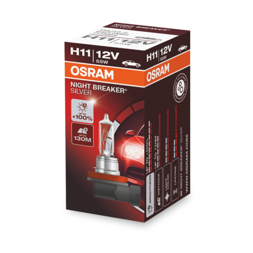 Лампа H11 12v (55w) Night Breaker Silver, 1шт, Картон OSRAM арт. 64211NBS