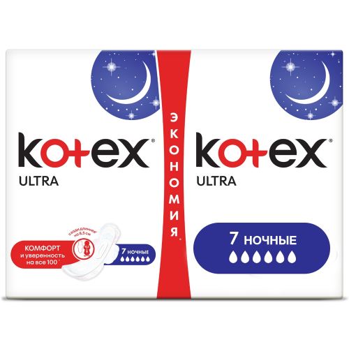 Kotex прокладки ультра сетч найт, 14 шт