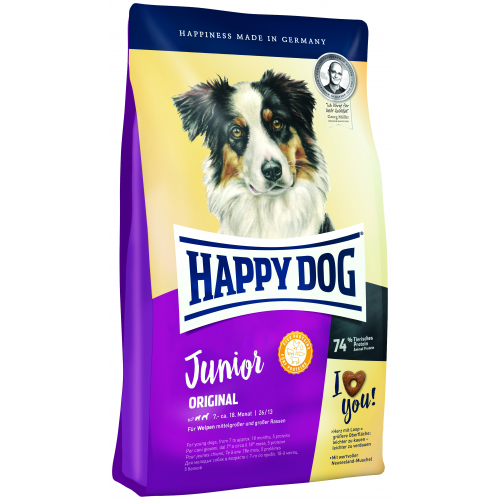 Сухой корм для щенков Happy Dog Supreme Junior Original, птица, 1кг